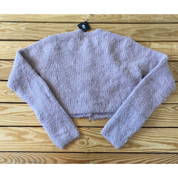 NWT G Edition Fuzzy Cardigan Small Women’s Lavender Button Front MSRP $44.95 - Picture 2 of 10